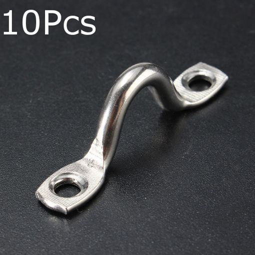 Immagine di 10Pcs Stainless Steel Boat Marine Canopy Bimini Pad Eye Strap Loop 5mm