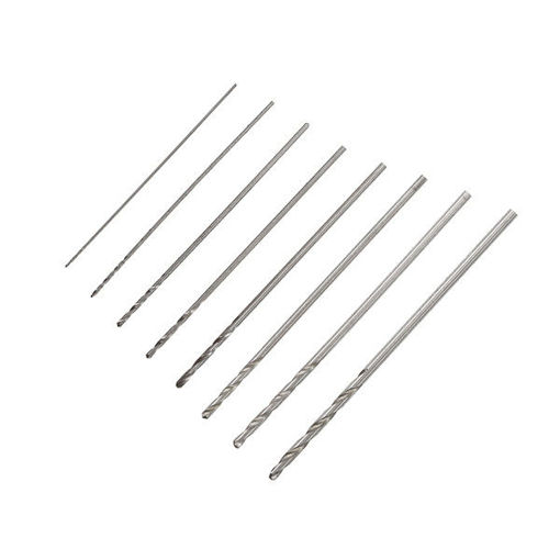 Immagine di 10pcs 3.175mm Shank 0.2-0.9mm HSS Twist Drill Bits