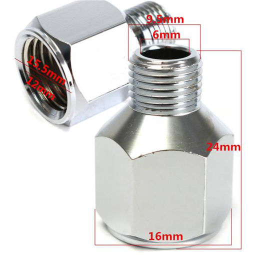 Immagine di 4pcs Airbrush Hose Adaptor Fitting 1/4 Inch BSP Female to 1/8 Inch BSP Male Connector