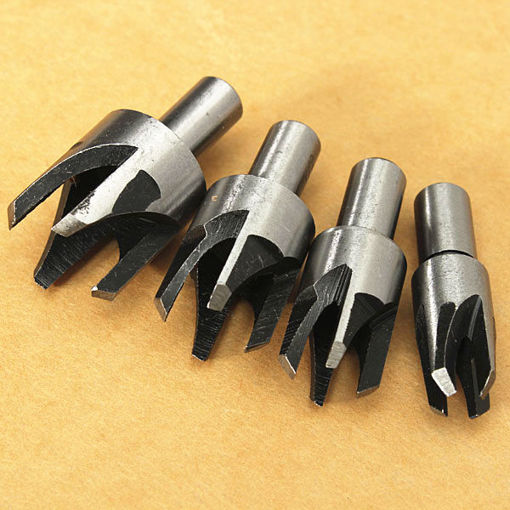 Immagine di 4pcs Claw Wood Plug Hole Cutter Woodwork Plug Cutting Drill