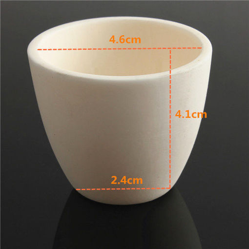 Immagine di 30ml 99%AlO High Purity Conical Corundum Crucible Melting Pot