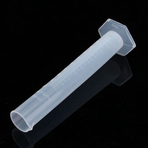 Picture of 100ml Plastic Measuring Cylinder Laboratory Test Liquid Alcohol Distiller