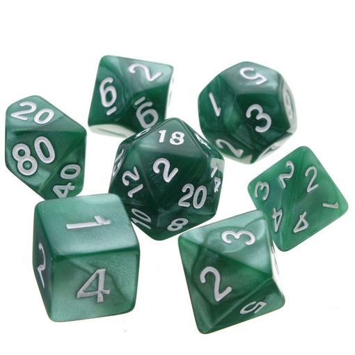 Immagine di 7pcs Multi-sided Polyhedral Digital Acrylic Dice Set