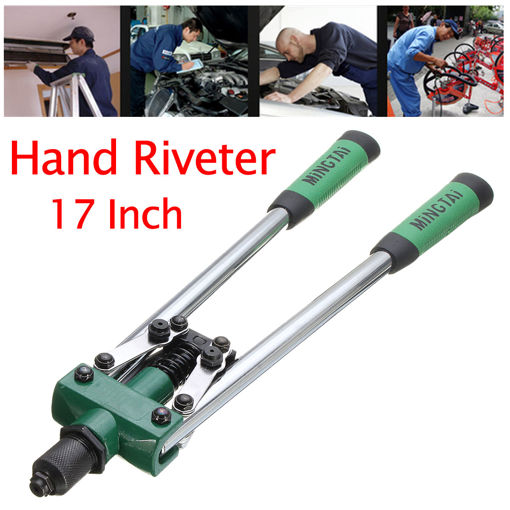 Immagine di 430mm Heavy Duty Long Arm Hand Riveter Pop Lever Blind Rivet Pliers Tool