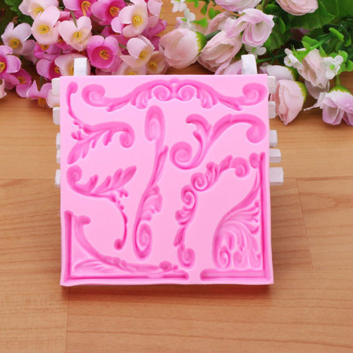 Immagine di 3D Leaf Silicone Fondant Lace Mold Cake Decoarting Mould